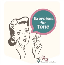 Image: woman with string tied around her finger. Text: Exercises for tone Image: woman with string tied around her finger. Text: Exercises for tone