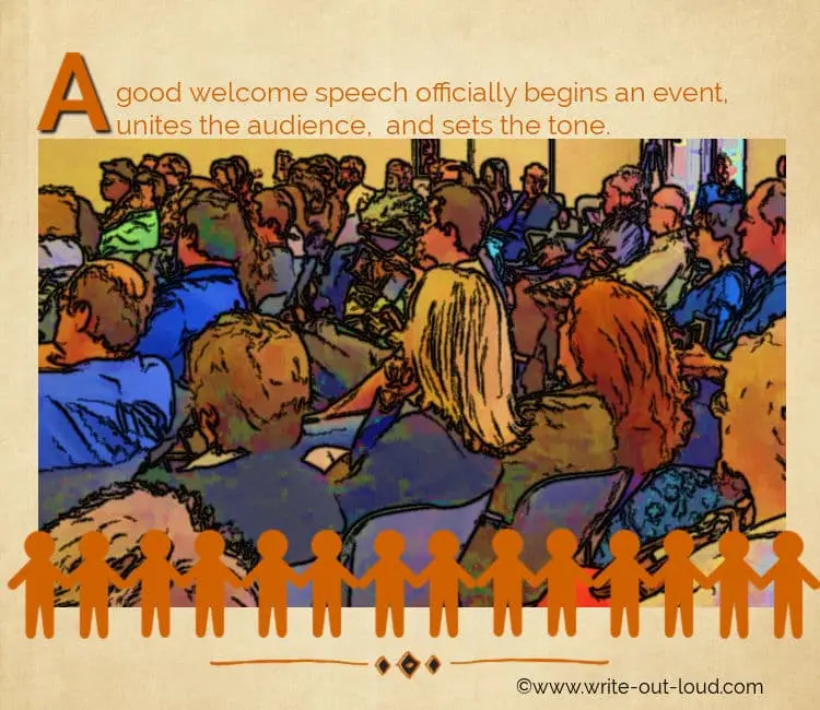 The function of a good welcome speech - what it does The function of a good welcome speech - what it does