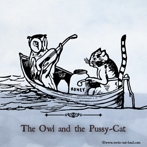  Edward Lear's original drawing for his poem The Owl and the Pussycat