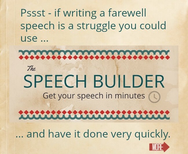 Farewell speech builder offer
